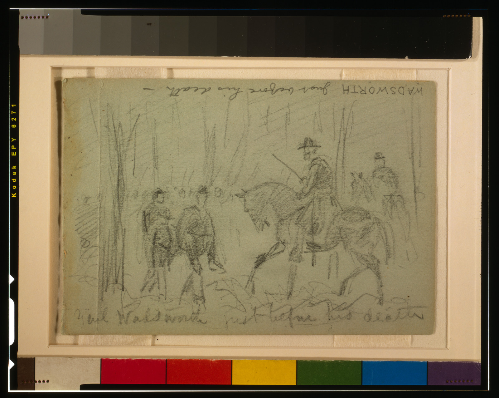 Genl. Wadsworth just before his death, 1864 May. — historic drawing
