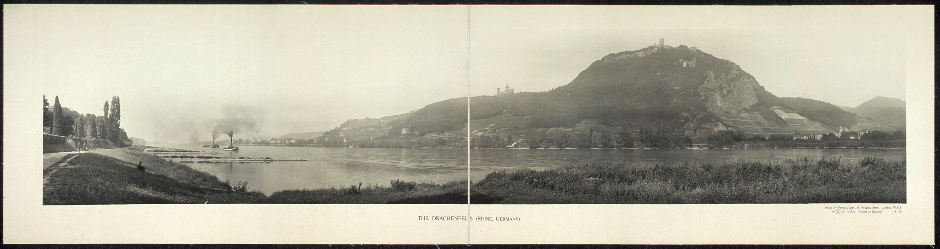 The Drachenfels (Rhine, Germany), 1921, 1921 — historic image