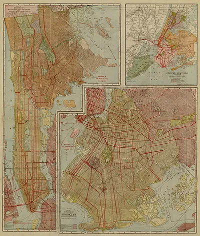 Queens Williams Map & Guide Co B, New York, 1922