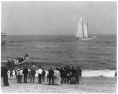 Boarding a fishing schooner