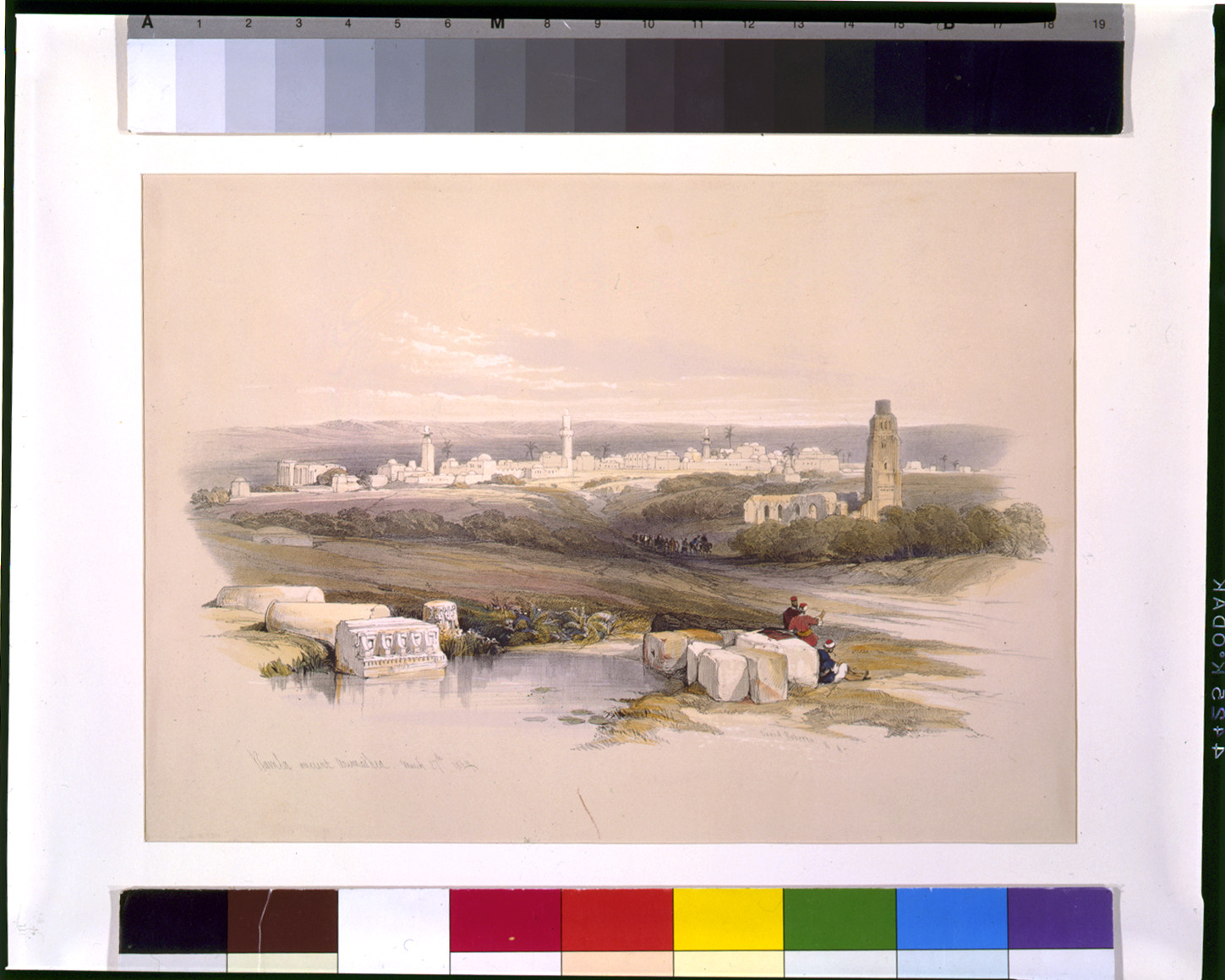 Ramla ancient Arimathea March 27th 1839 / David Roberts, R.A., [published 1843] — antique lithograph