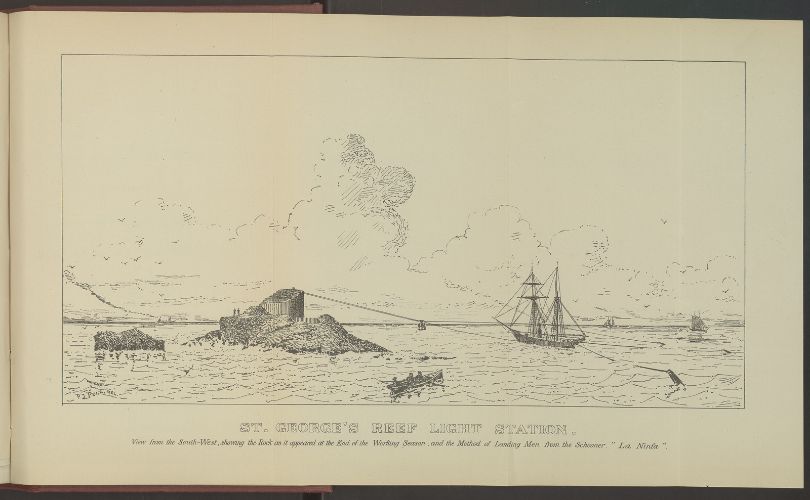 St. George's Reef Light Station, view from the South-West — historic image