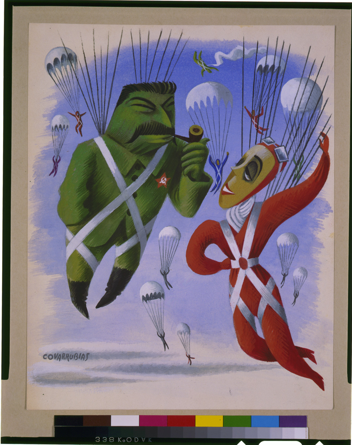 [Stalin versus Elsa Schiaparelli] / Covarrubias., [1936] — historic drawing