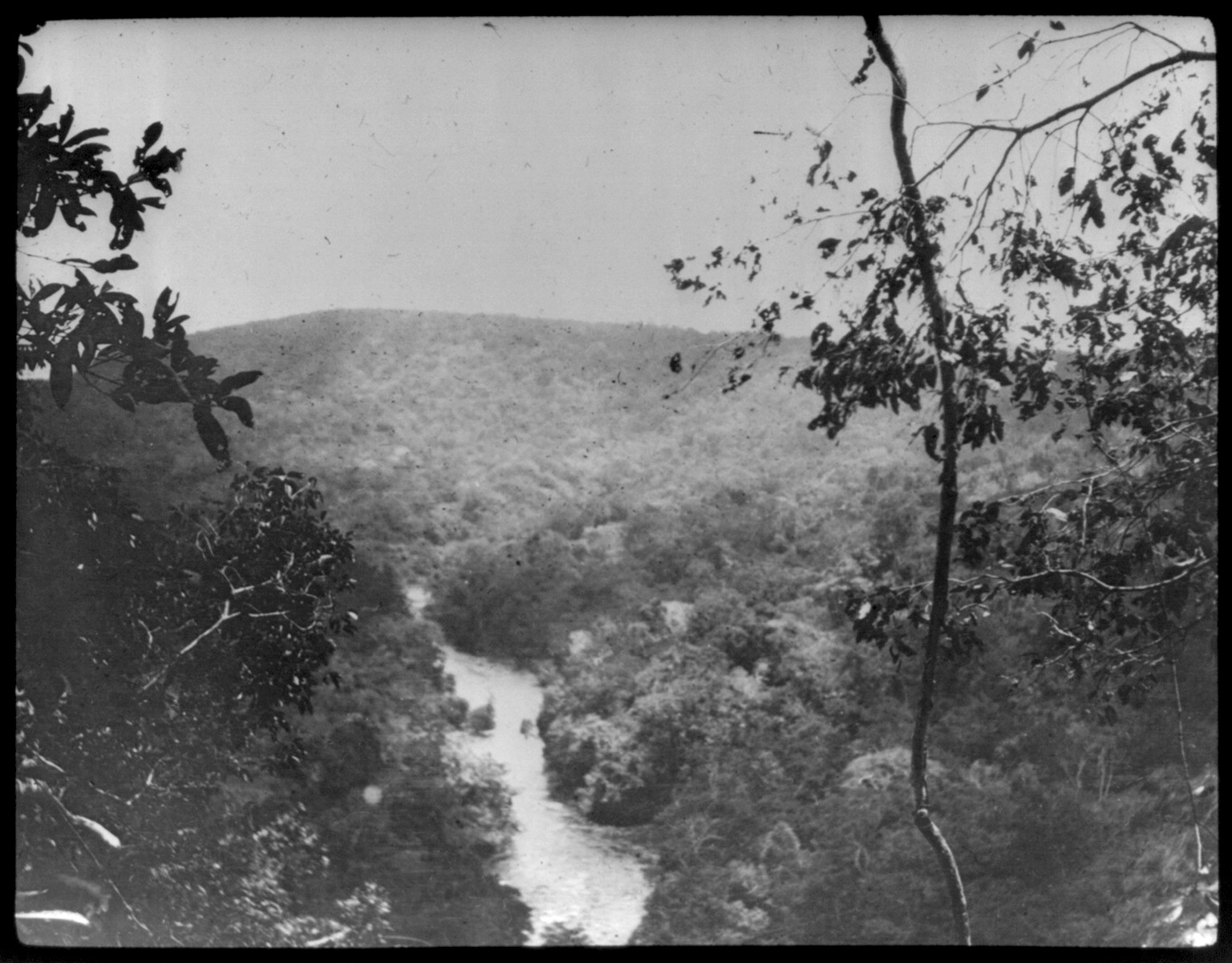 [Theodore Roosevelt, 1858-1919; lantern slide of Roosevelt's Brazil expedition, 1913, taken by his son Kermit] — historic image