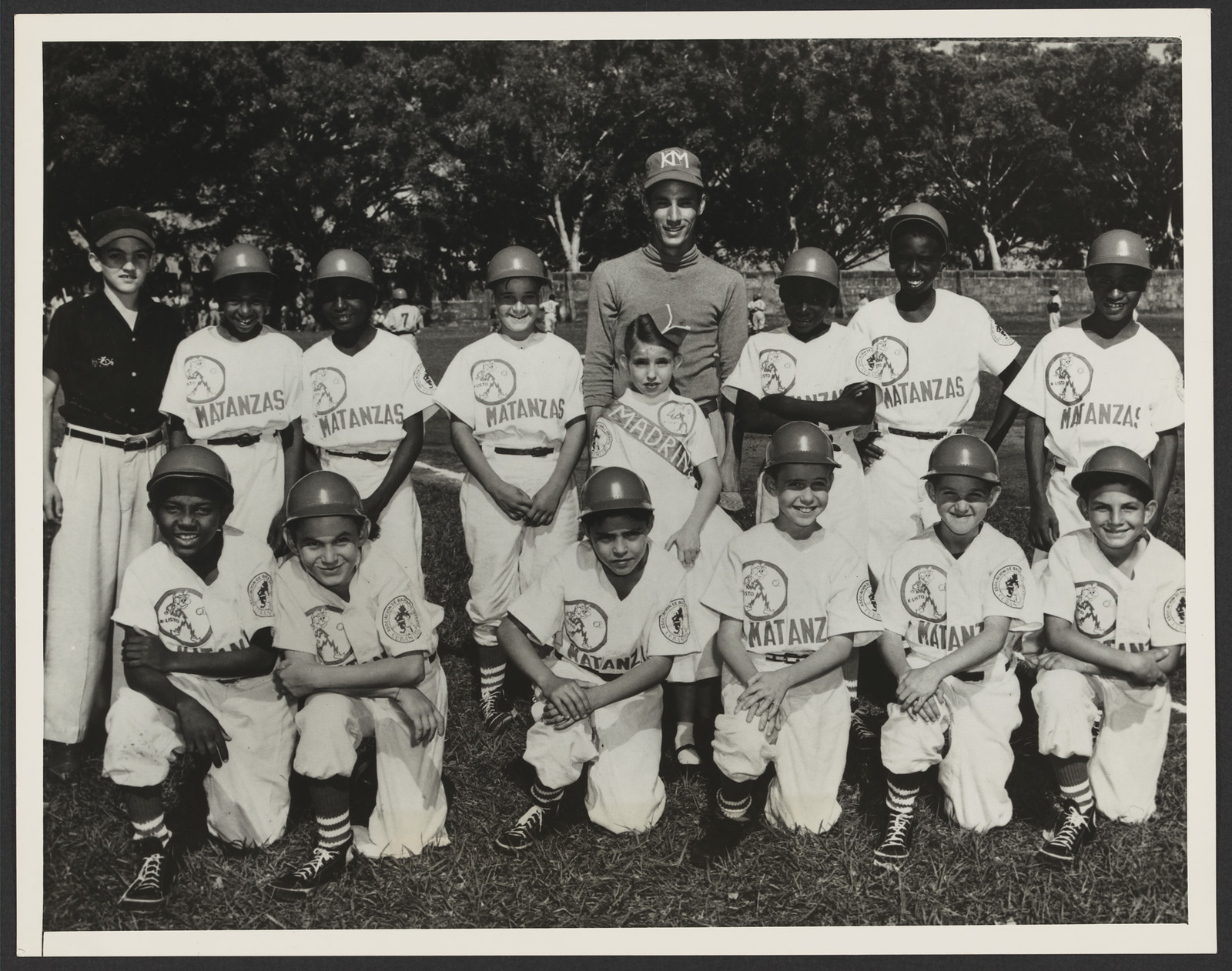 Matanzas Little League baseball team in uniform — historic image