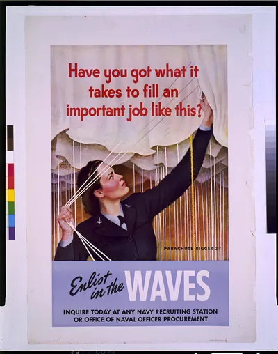 Have you got what it takes to fill an important job like this? Enlist in the Waves