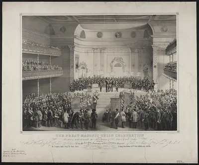 The Great Masonic Union Celebration, Tripler Hall, New York