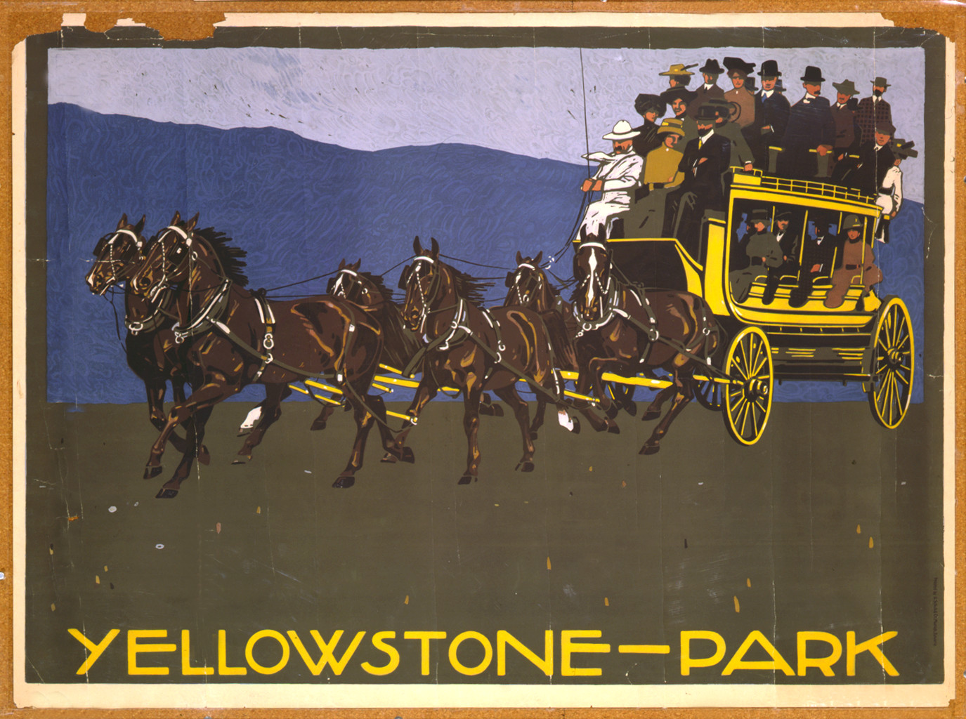 Yellowstone-Park / Ludwig Hohlwein, München., Munich, Bavaria : Printed by G. Schuh & Cie., [1910] — vintage poster