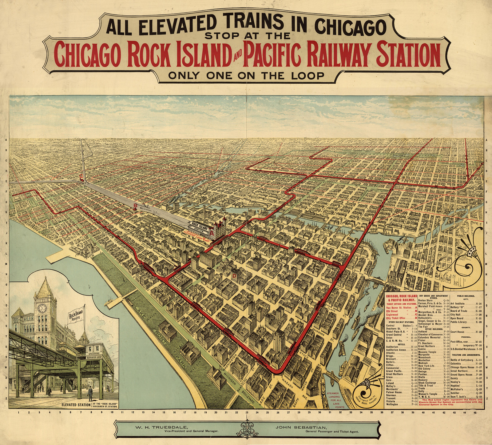 IL Chicago 1897 MAP, 1897 — antique map