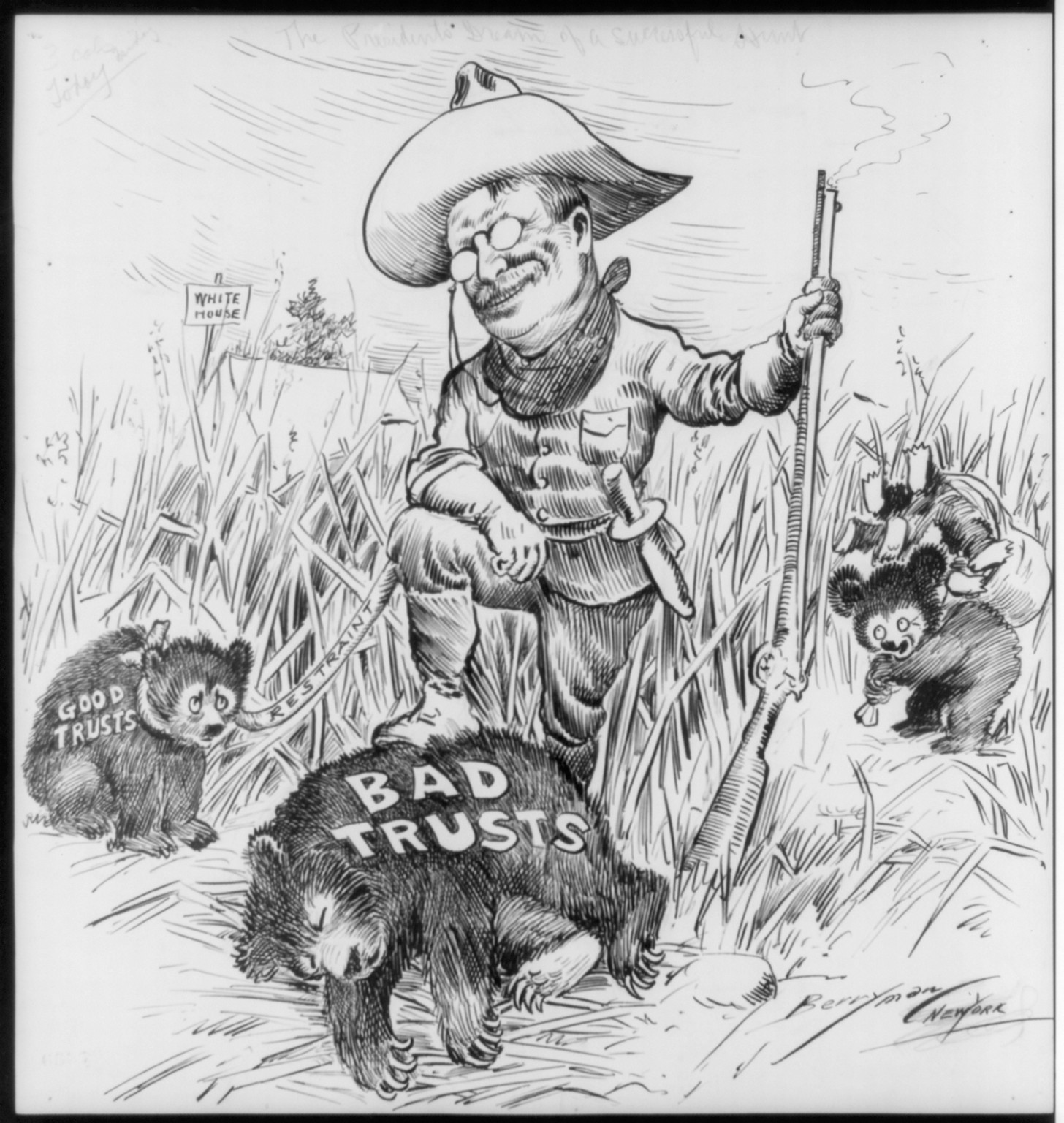 The President's dream of a successful hunt, [1907] — historic drawing