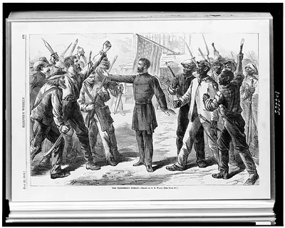 The Freedmen's Bureau / Drawn by A.R. Waud.