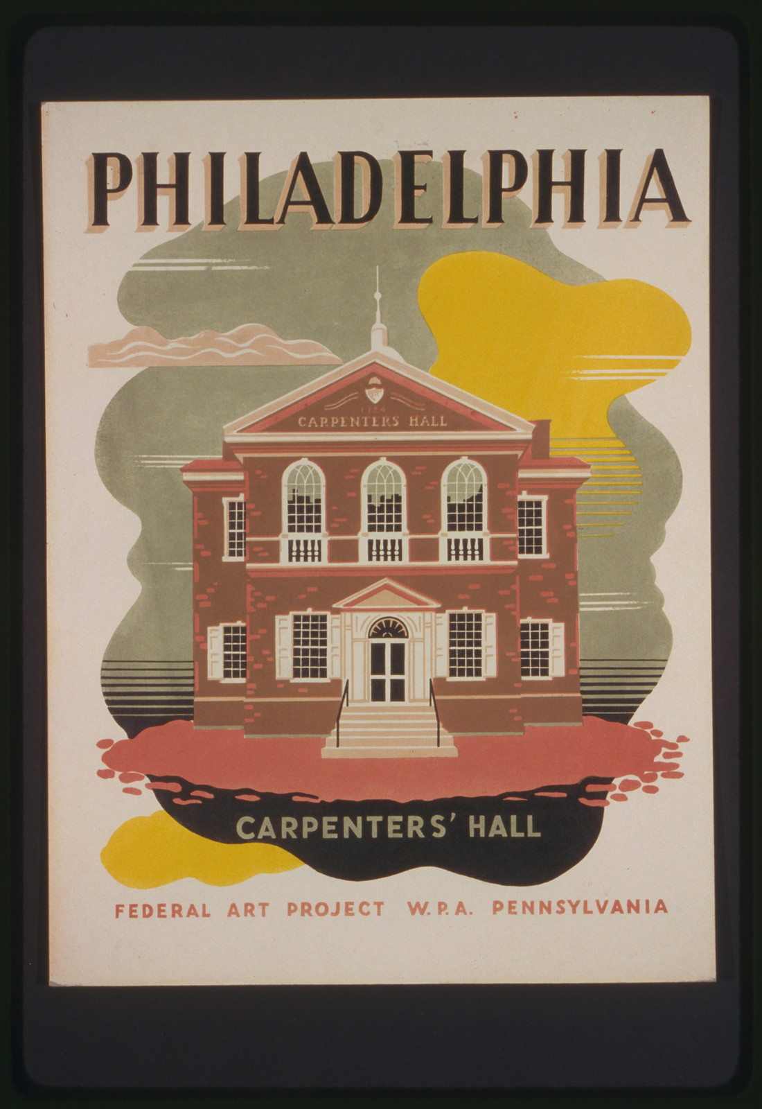 Philadelphia - Carpenters Hall, 1936 — vintage poster