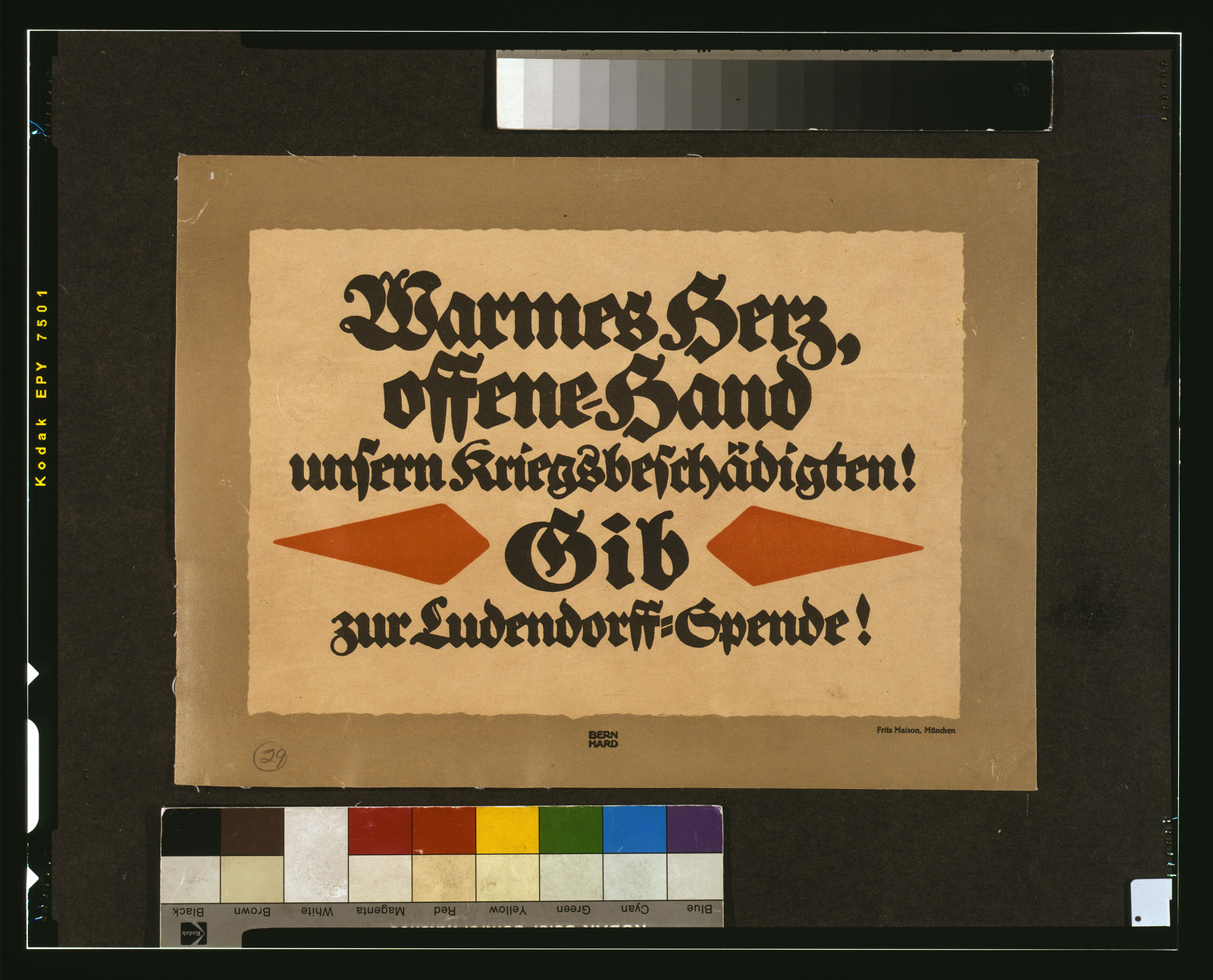 Warmes Herz offene Hand, 1917 — historic image
