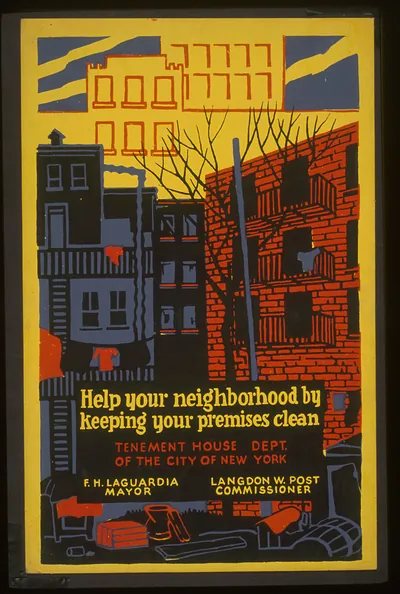 Help your neighborhood by keeping your premises clean Tenement House Dept. of the Cit