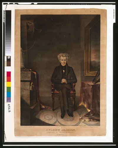 Andrew Jackson, President of the United States / from the original painting by W.J. Hubard ; drawn on stone by A. Newsam.