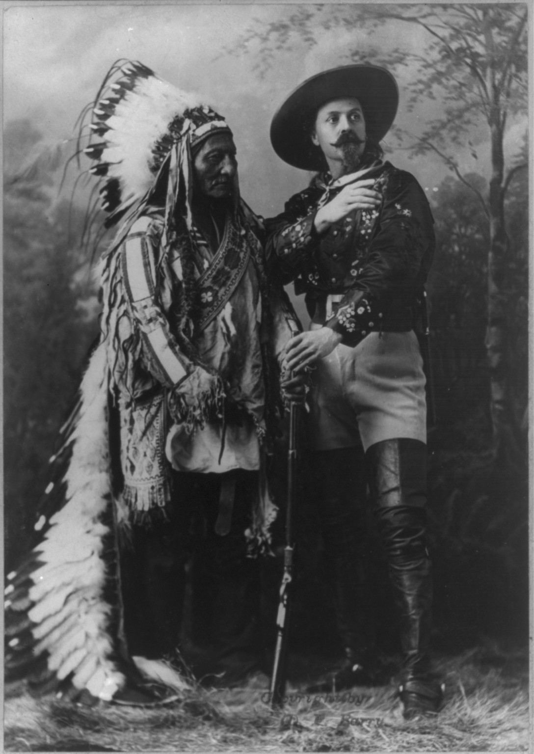 Sitting Bull and Buffalo Bill, 1885, c1897. — historic photograph