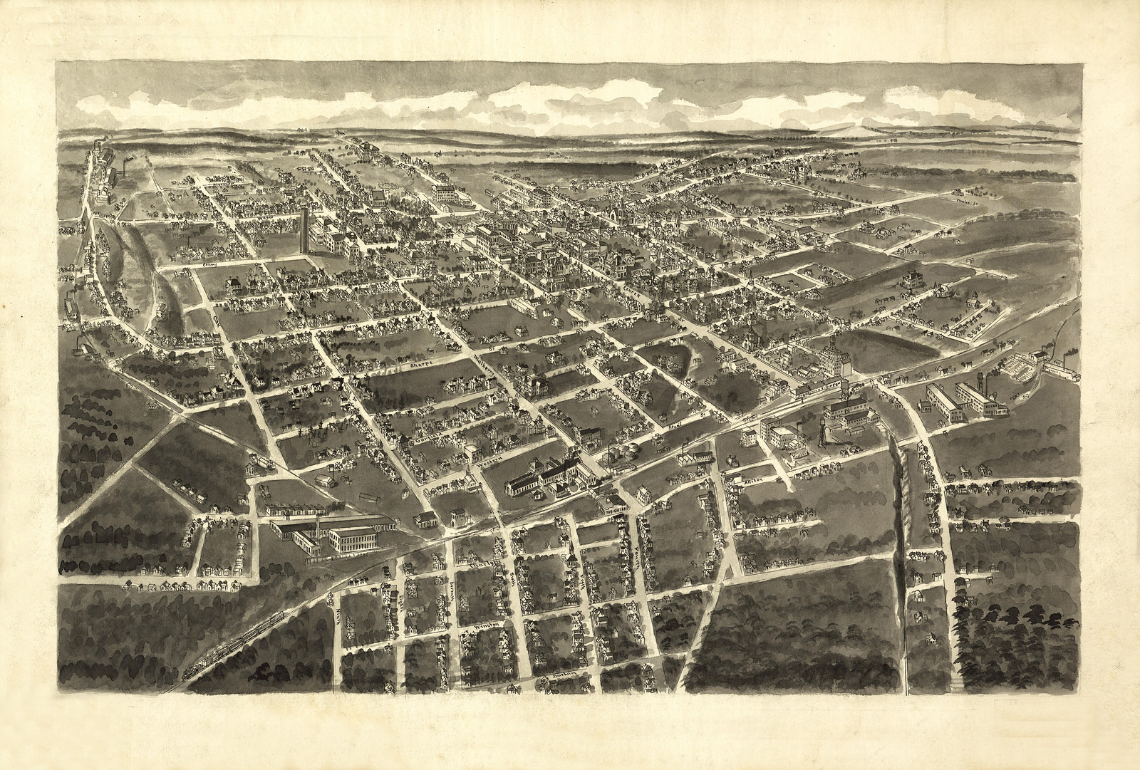 Statesville, North Carolina, 1907, 1907 — antique map