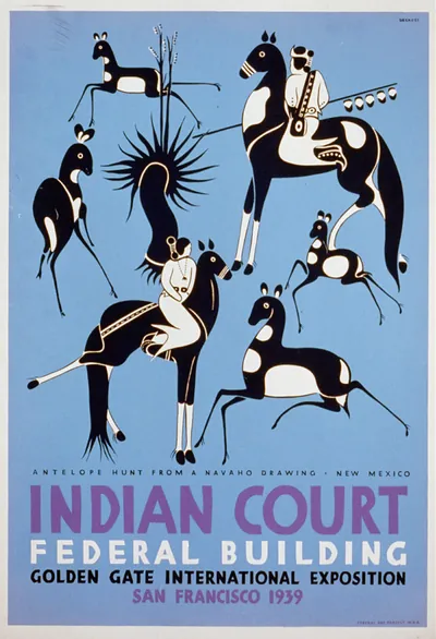 Indian court Federal Building Golden Gate International Exposition San Francisco 1939