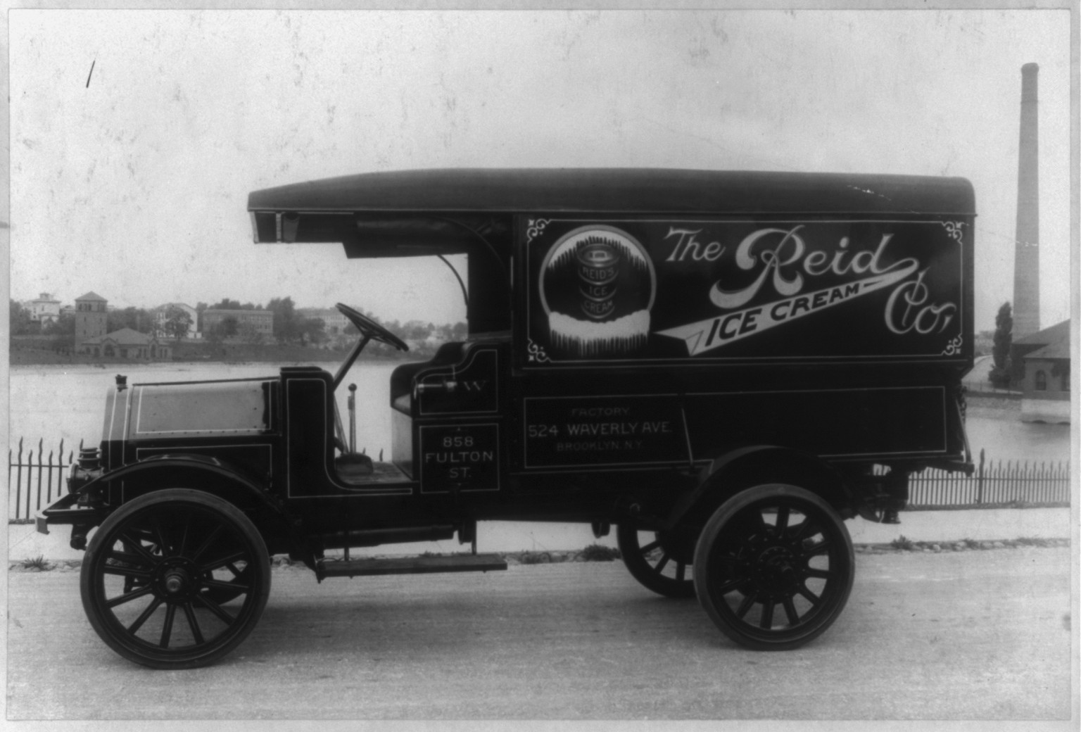 Reid Ice Cream Co. truck, probably in Washington, D.C., [1918?] — historic photograph