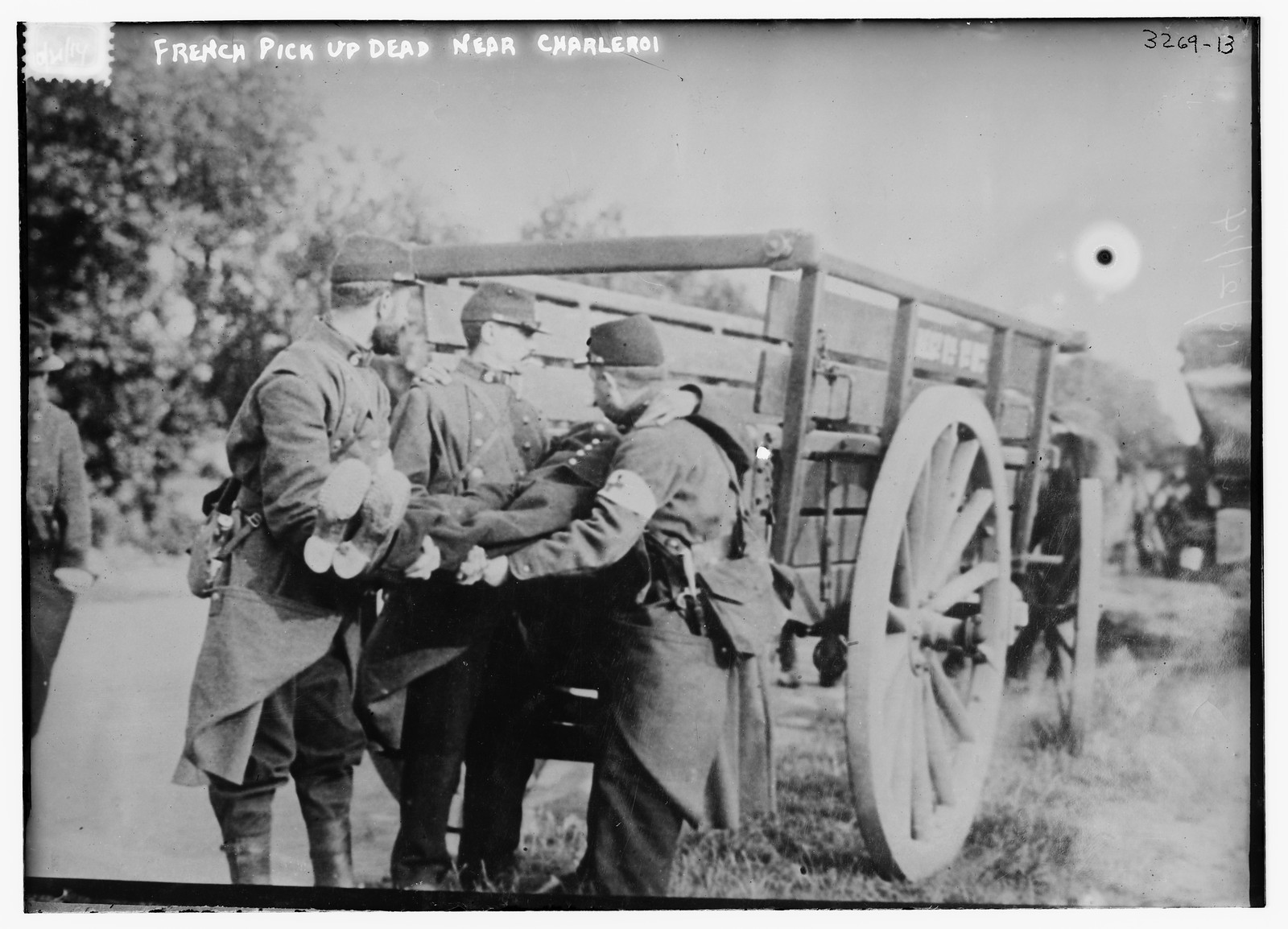 French Pick up dead near Charleroi, n/a — historic photograph