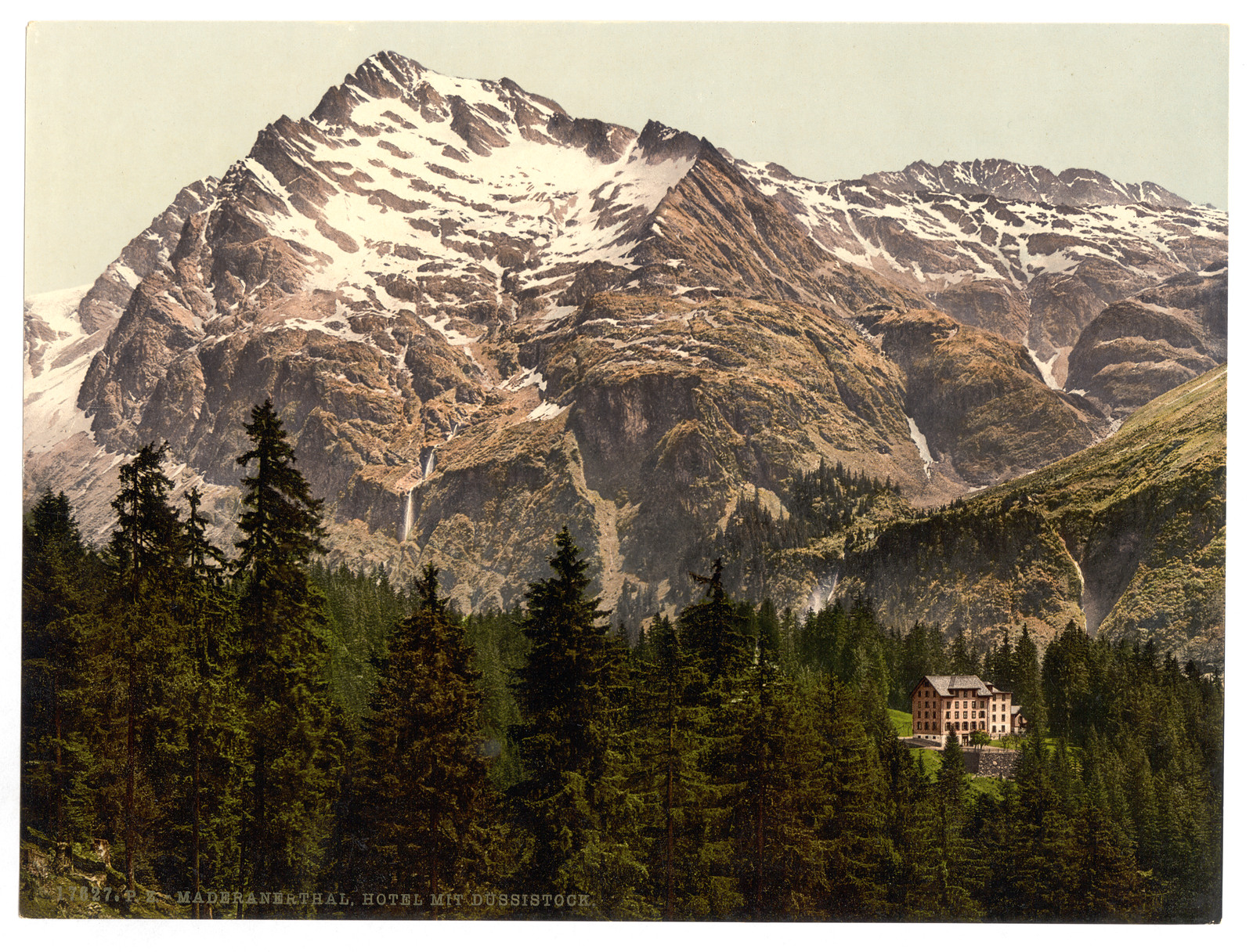 Maderanerthal Hotel Lake Lucerne Switzerland, [between ca. 1890 and ca. 1900]. — historic print