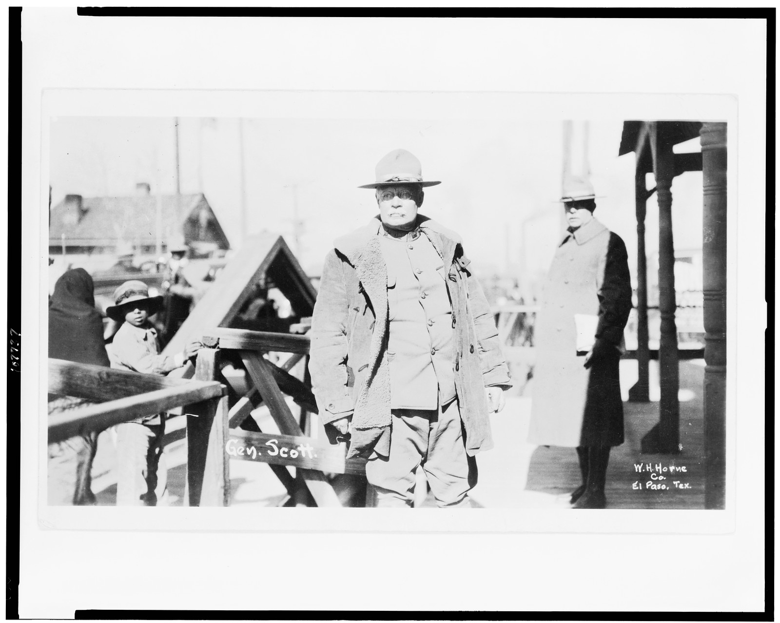 [Hugh L. Scott, three-quarter length portrait, standing, facing slightly left, during Mexican revolution] / W.H. Horne Co., El Paso, Texas., [between 1911 and 1914(?)] — historic photograph
