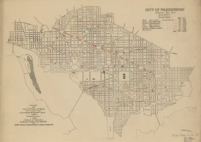 City of Washington Statistical Map No. 4, Showing Lines of Shade Trees