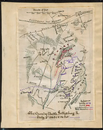 The Cavalry Battle Gettysburg Pa. July 3rd 1863 2:30 PM