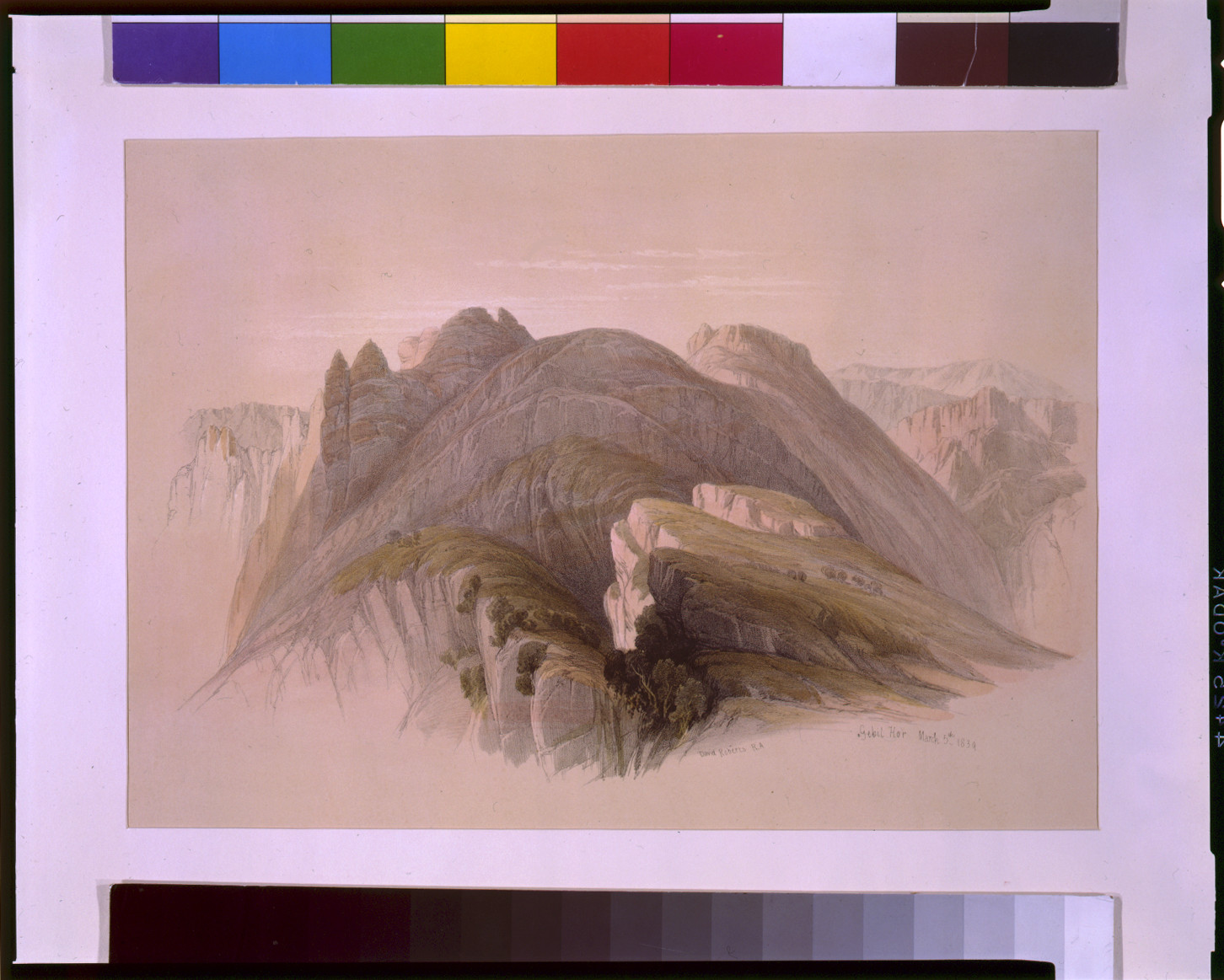 Gebil Hor March 5th 1839 / David Roberts, R.A., [published between 1844 and 1845] — antique lithograph