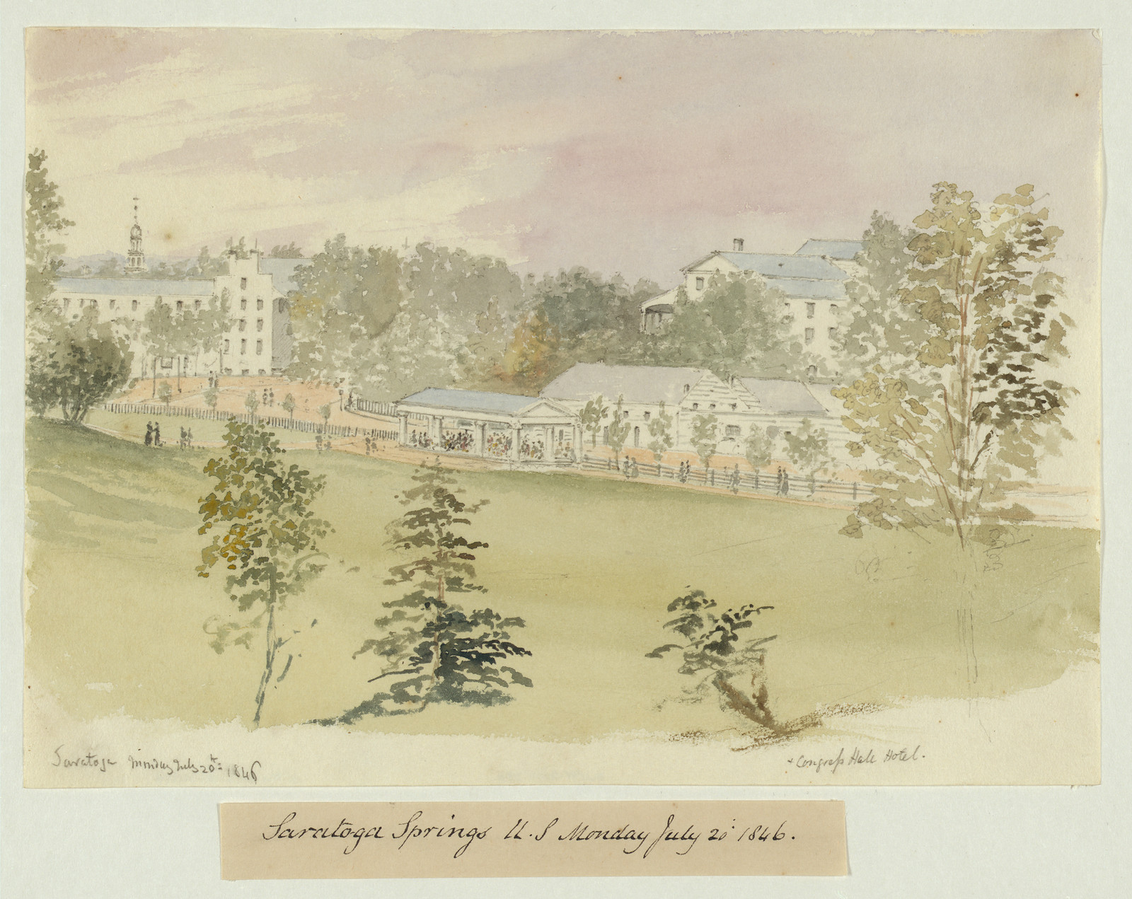 Saratoga Springs, Monday July 20, 1846 — historic image