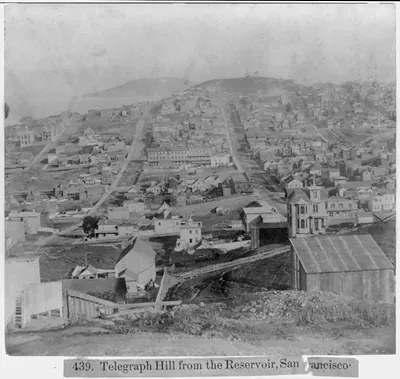 Telegraph Hill from the Reservoir, San Francisco