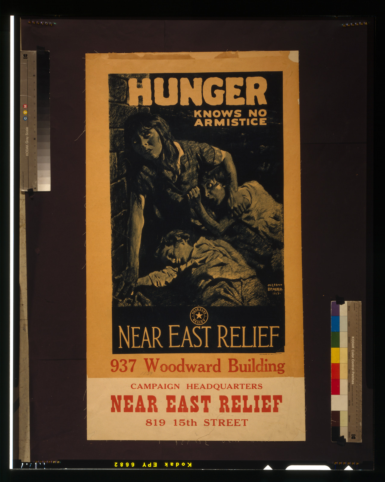Hunger knows no armistice--Near East Relief / M. Leone Bracker 1919 Alco-Gravure Inc. New York-Baltimore., 1919 — vintage poster