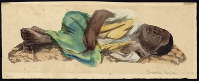 [Nat Turner's dream - sleeping runaway slave] / Bernarda Bryson.