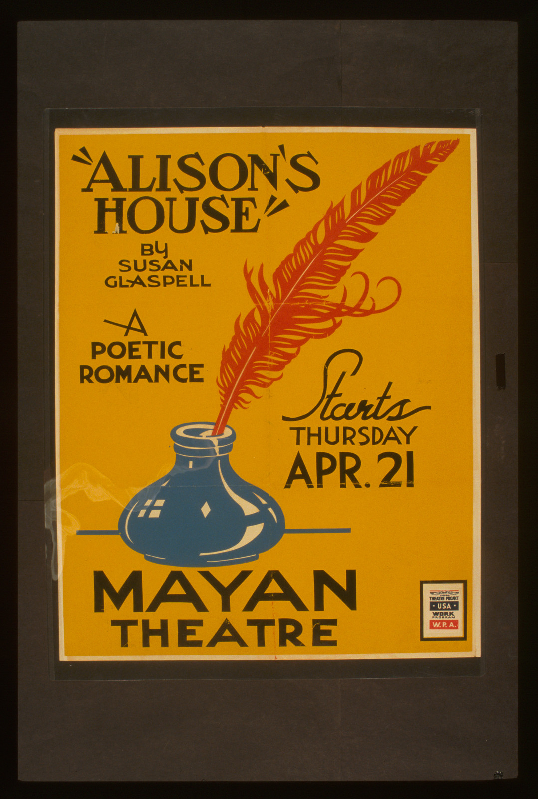 Alisons house by Susan Glaspell A poetic romance., 1938 — vintage poster