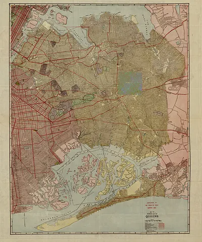 Map of Borough of Queens, Supplement to the Brooklyn Eagle Almanac 1922