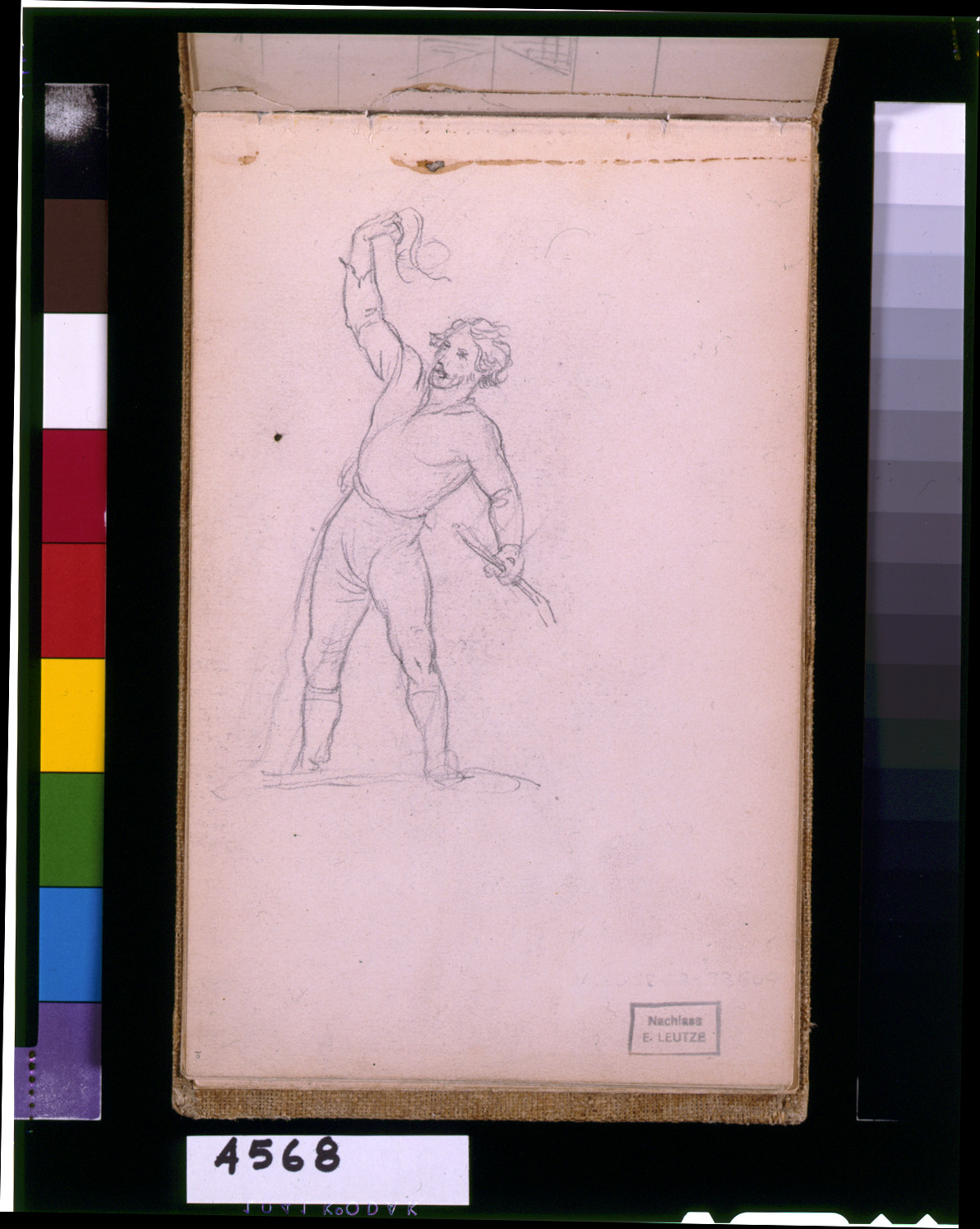 [Waving figure from Westward the course of empire takes its way"]", [ca. 1860] — historic drawing