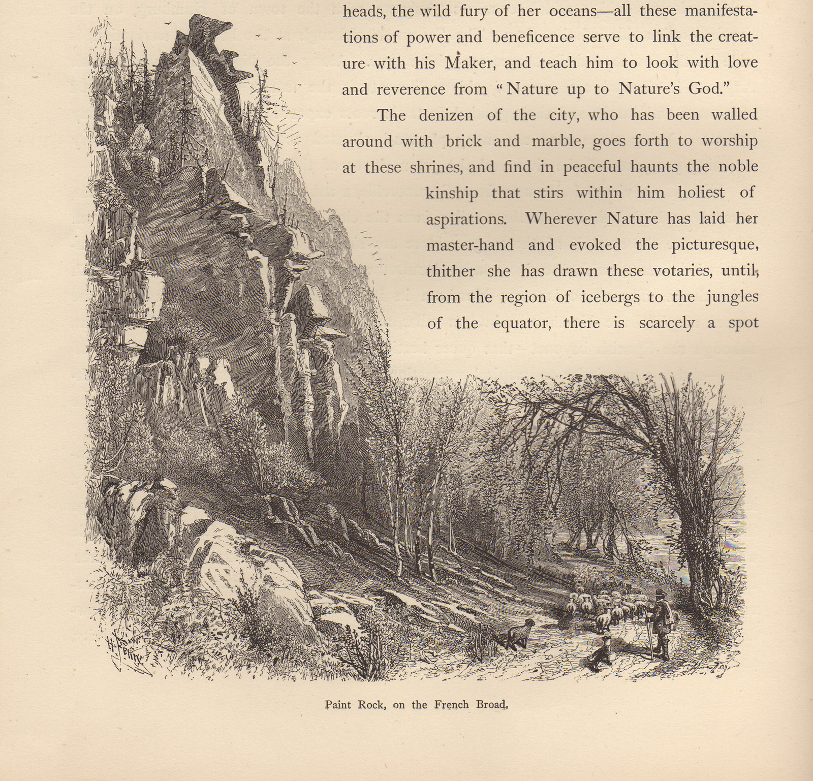 Paint Rock, on the French Broad — historic image
