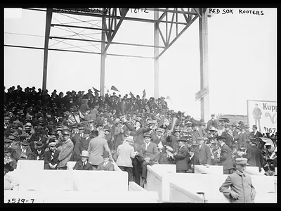Red Sox Rooters crowd in grandstand