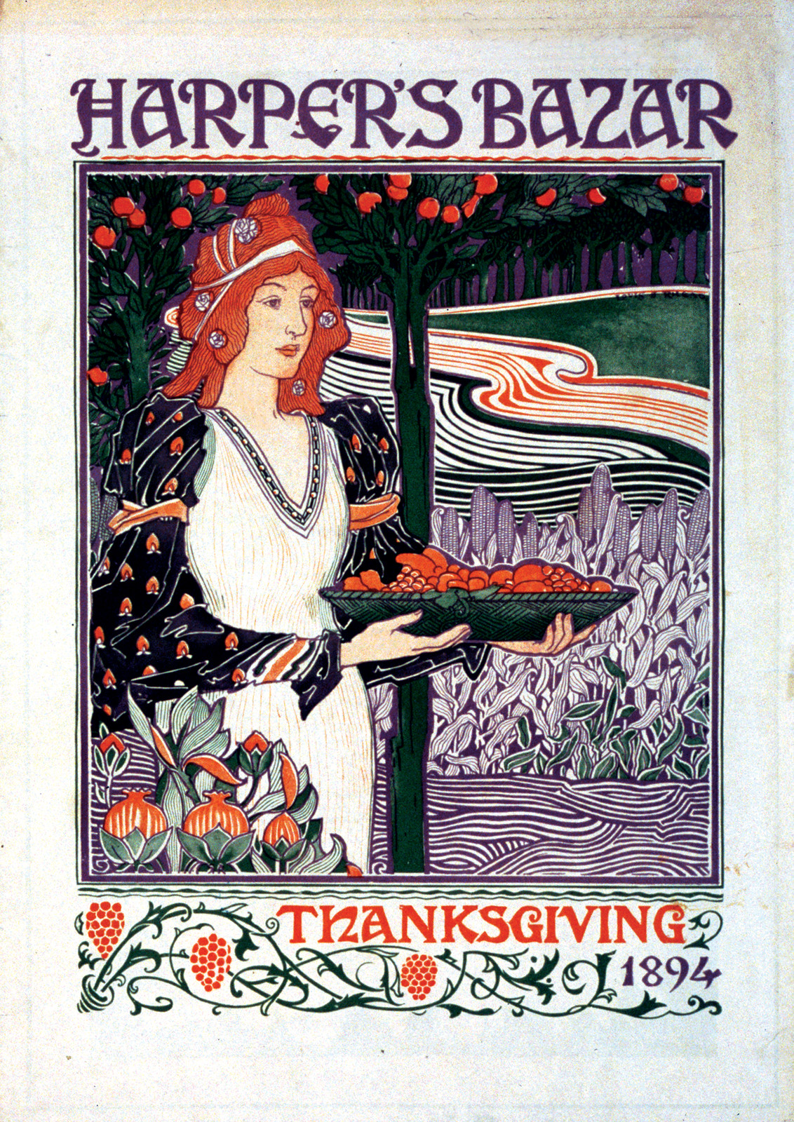 Harper's Bazar--Thanksgiving 1894, c. 1894 — vintage poster