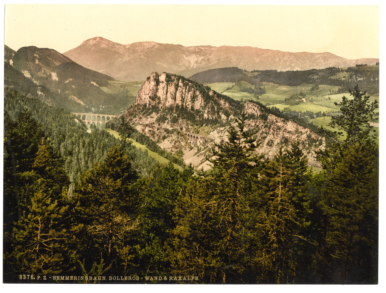 Semmering Railway Bolleros Road and Rax Alp (i.e. Raxalpe) Styria Austro-Hungary, [between ca. 1890 and ca. 1900]. — historic print