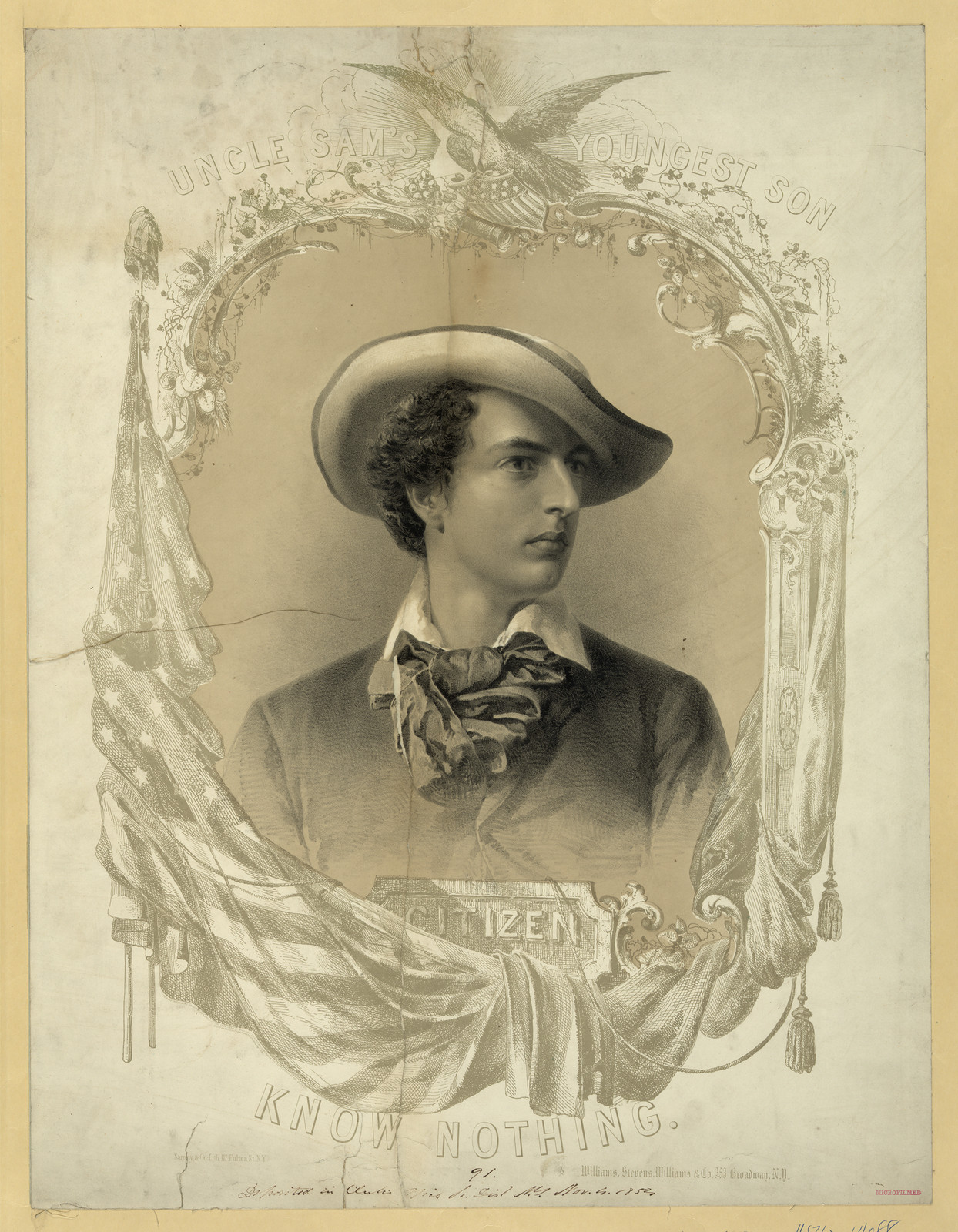 Uncle Sam's Youngest Son, Know Nothing, Citizen print — historic print