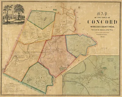 Map of the town of Concord, Middlesex County Mass