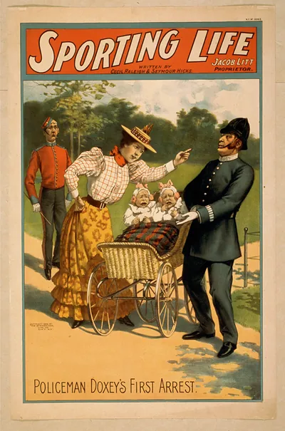 Sporting Life poster: Policeman Doxey's First Arrest