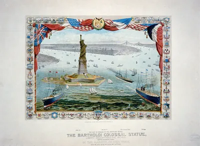 The gift of France to the American people, the Bartholdi colossal statue, Liberty enlightening the world / Shugg Brothers ; R. Schwarz, Des.