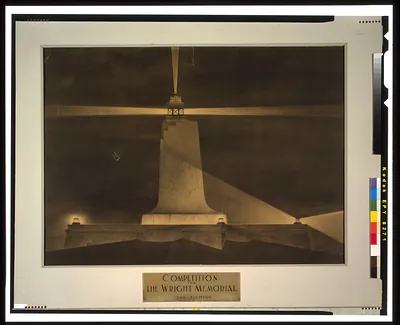 Competition for the Wright Memorial, Side Elevation