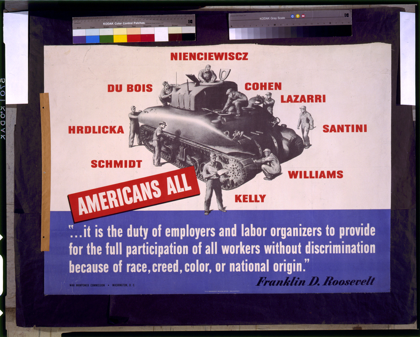 Americans all, [Washington, D.C.] : U.S. Government Printing Office, 1942. — vintage poster