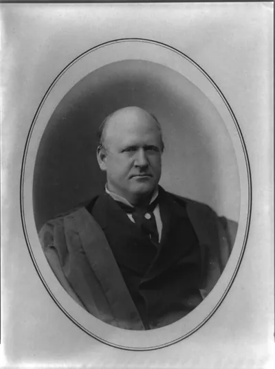 [John M. Harlan, Associate Justice, Supreme Court, half-length portrait, facing right]