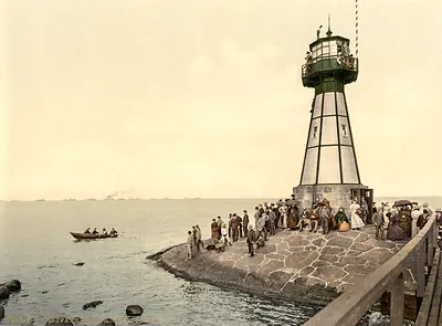 The lighthouse Neufahrwasser West Prussia Germany (i.e. Gdańsk Poland)