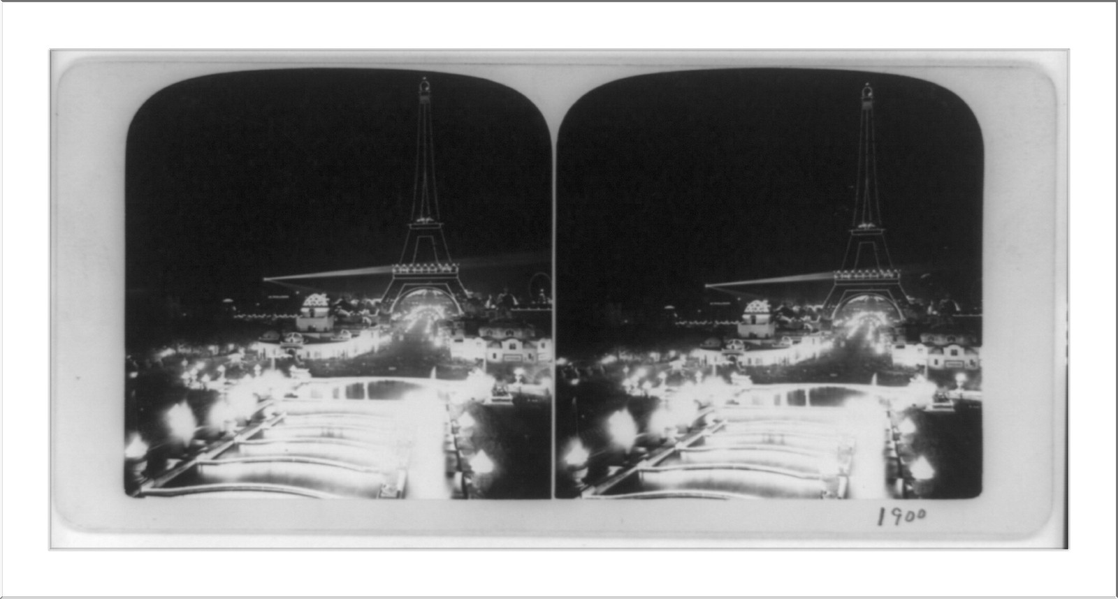 The Paris Exposition at night showing illuminations, c1901. — stereograph