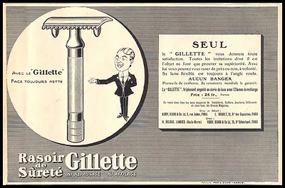Gillette safety razor advertisement in French